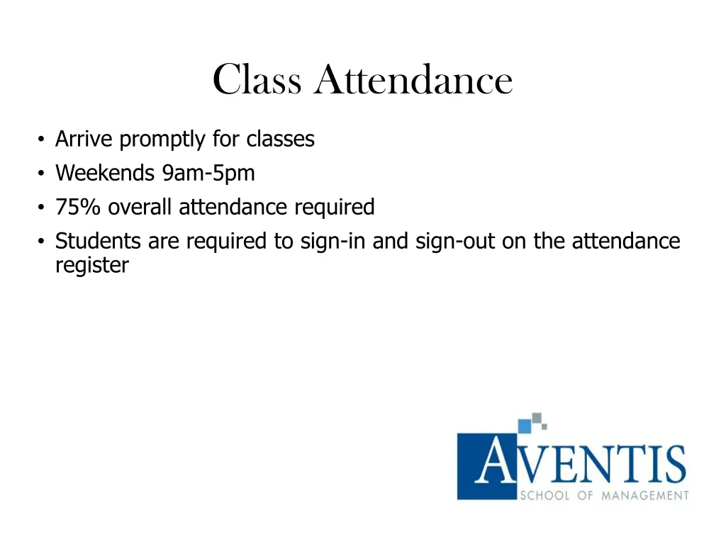 class attendance