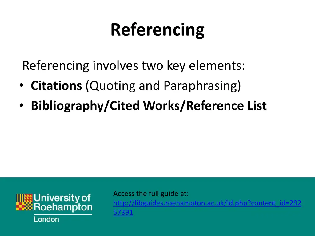 referencing