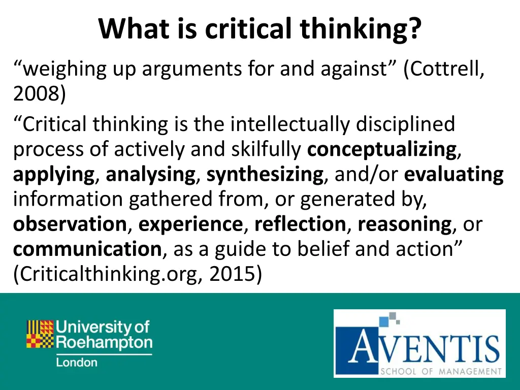 what is critical thinking 1