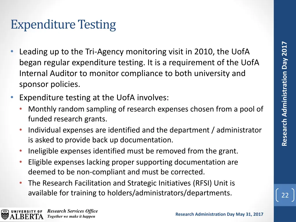 expenditure testing