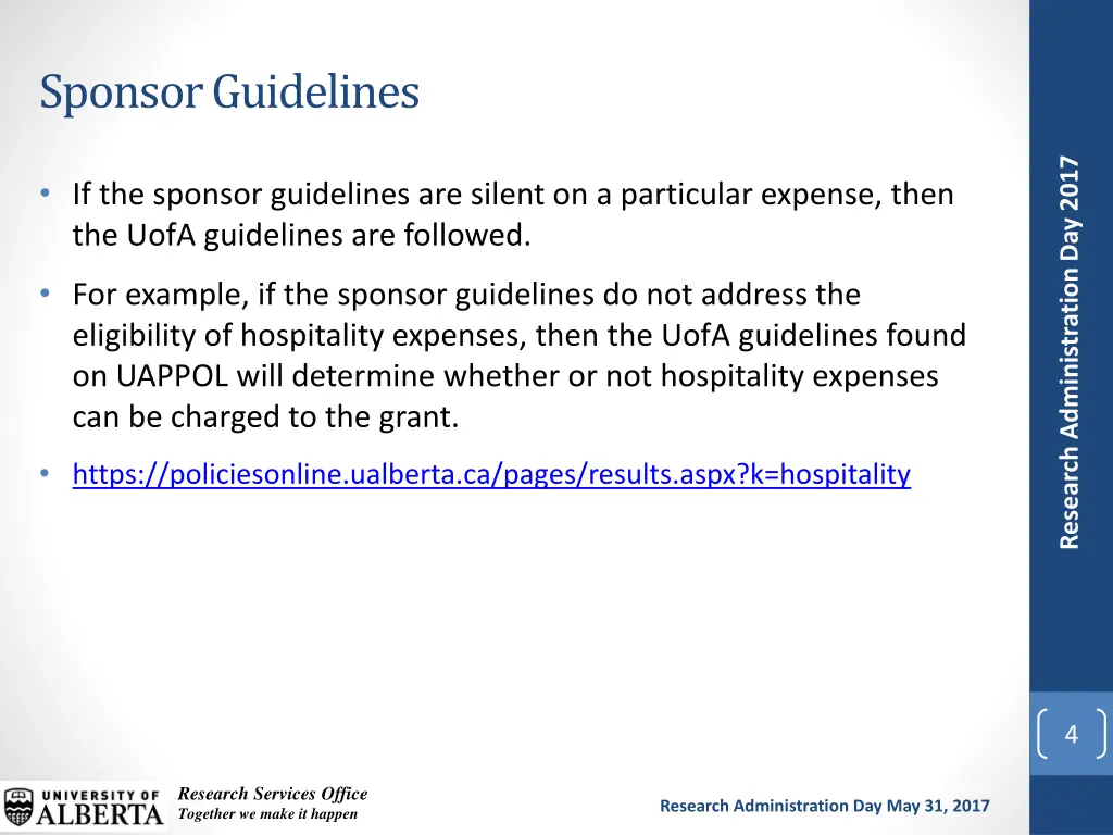 sponsor guidelines