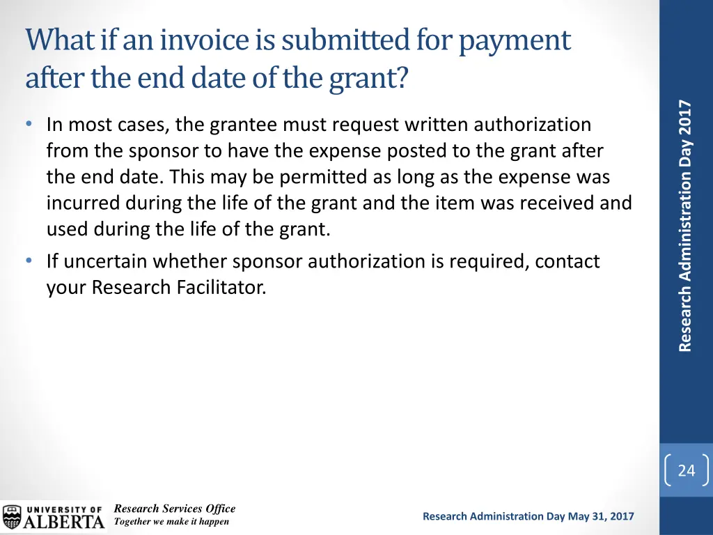 what if an invoice is submitted for payment after