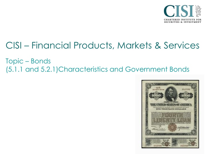 cisi financial products markets services