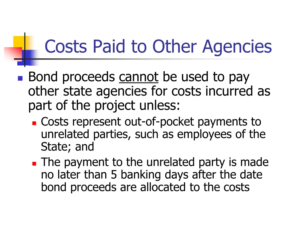 costs paid to other agencies