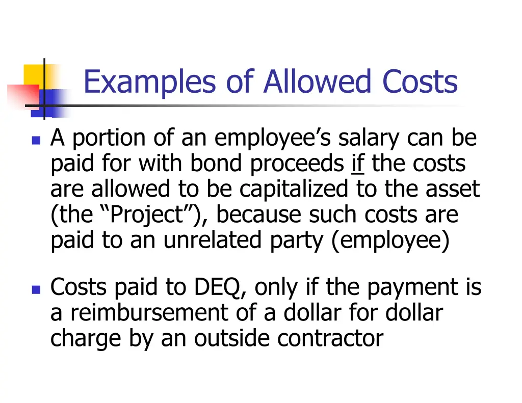 examples of allowed costs