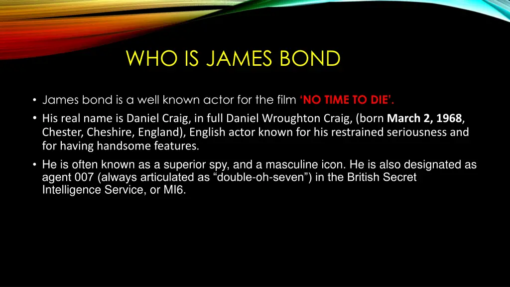 who is james bond