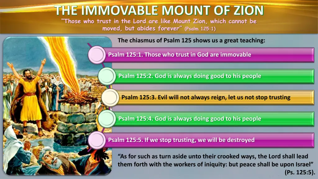 the immovable mount of zion those who trust