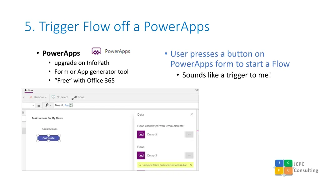 5 trigger flow off a powerapps