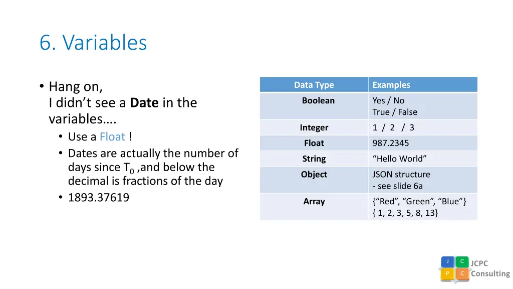 6 variables