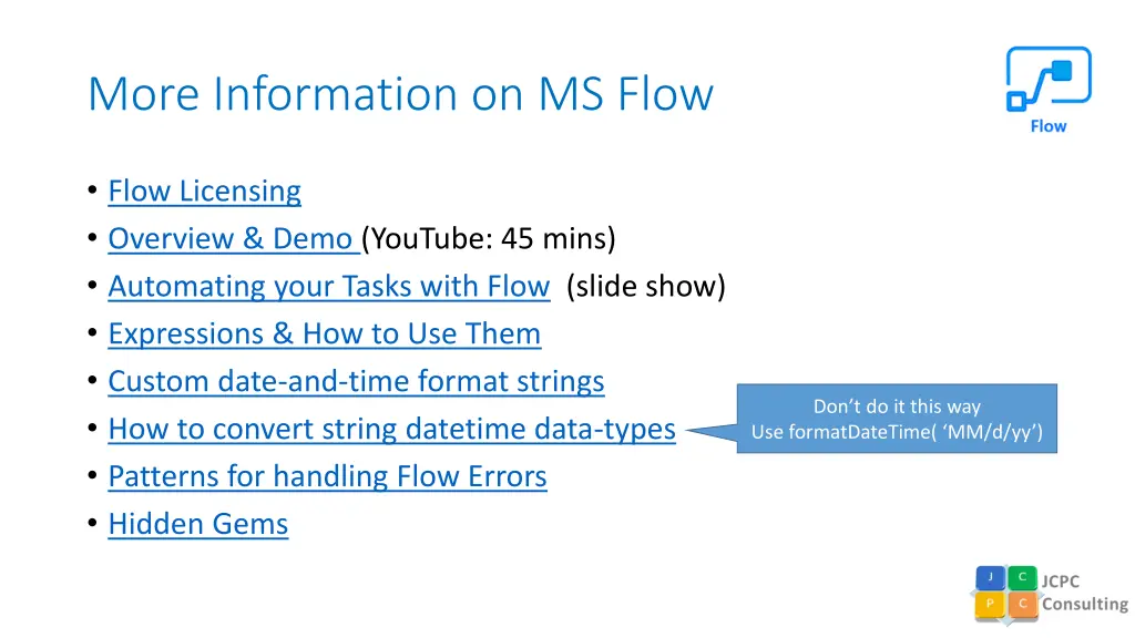 more information on ms flow