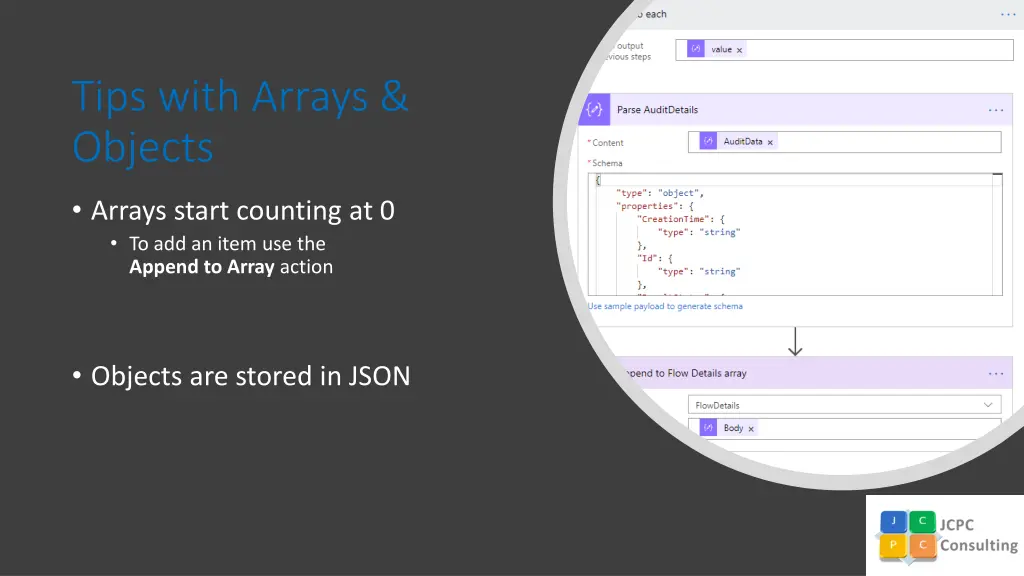 tips with arrays objects