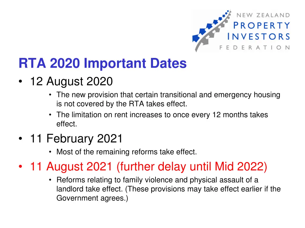 rta 2020 important dates 12 august 2020