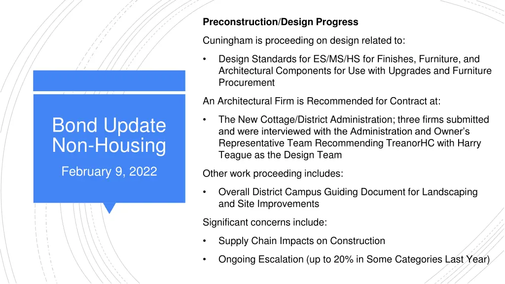 preconstruction design progress 1