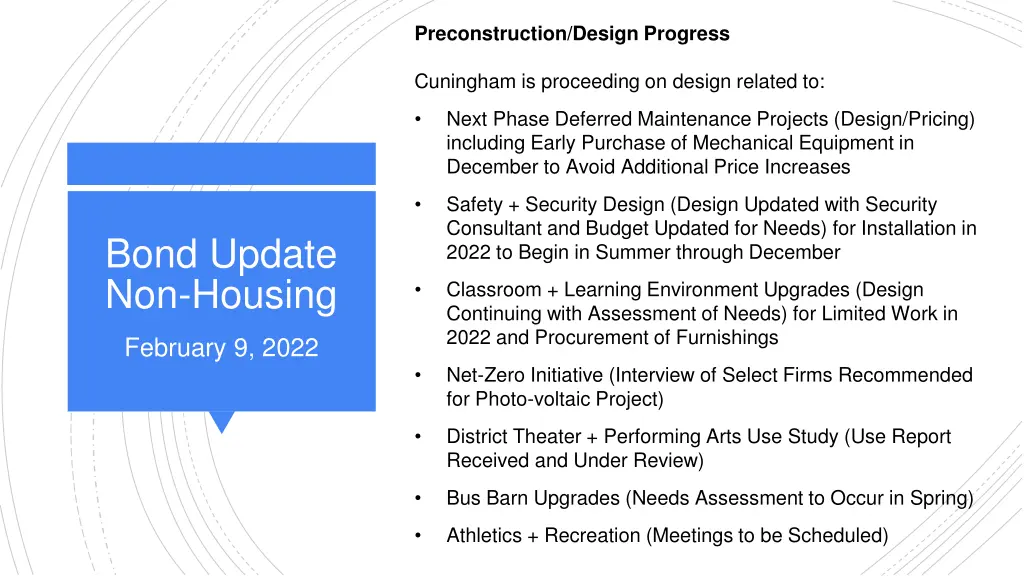 preconstruction design progress