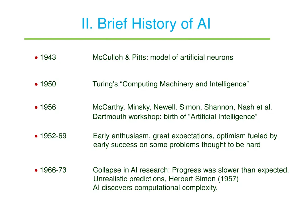 ii brief history of ai