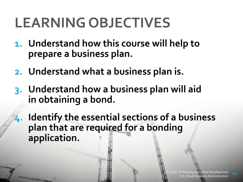 learning objectives 1