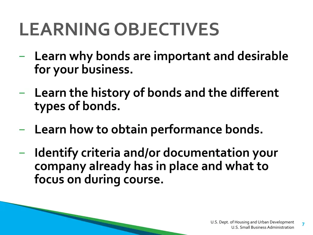 learning objectives