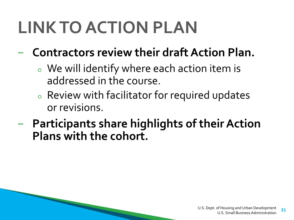 link to action plan