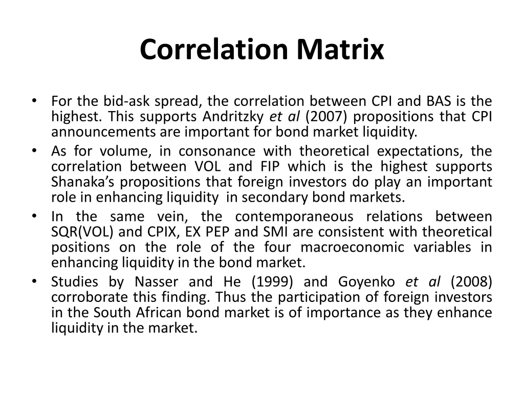 correlation matrix