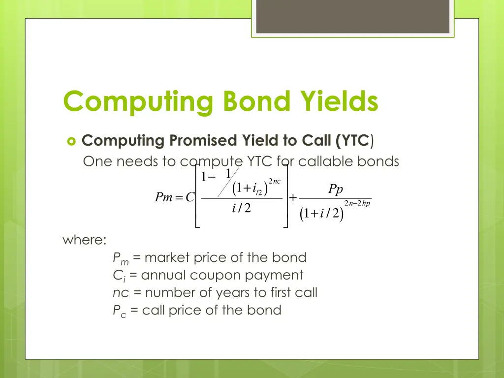 computing bond yields 2