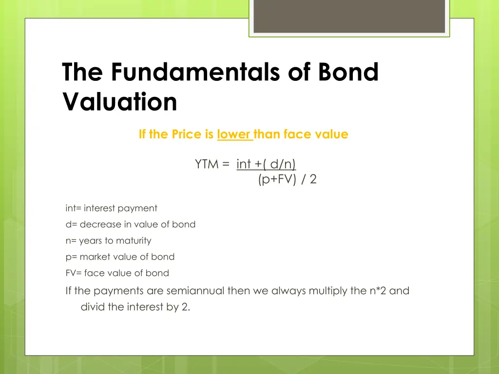 the fundamentals of bond valuation 3