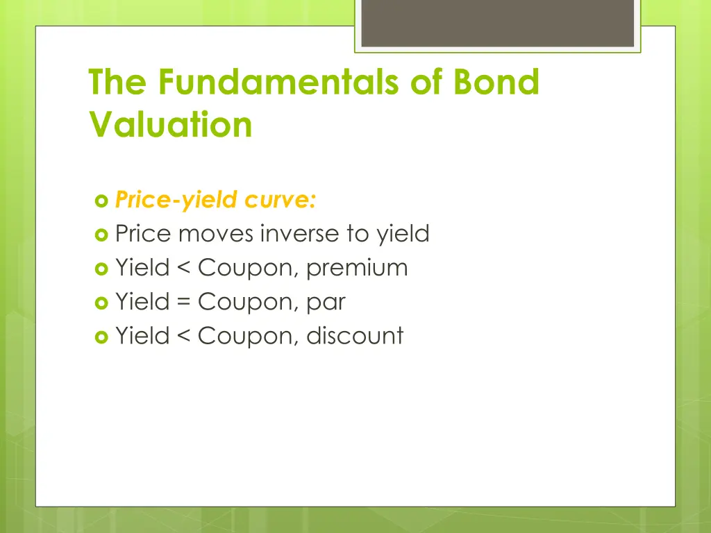 the fundamentals of bond valuation