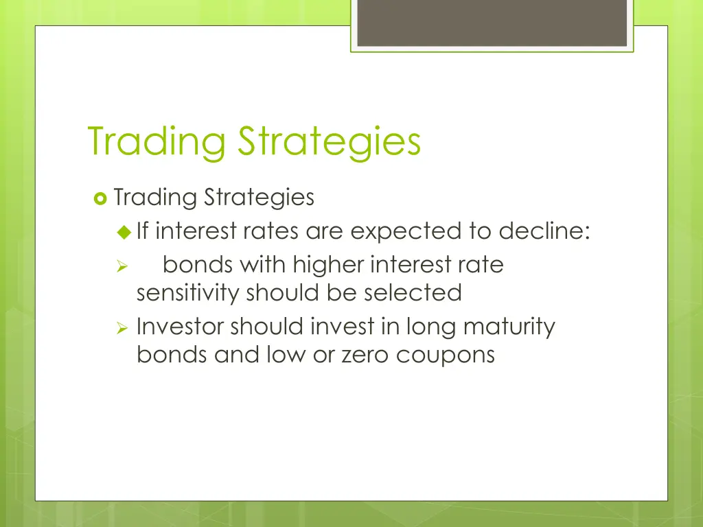 trading strategies