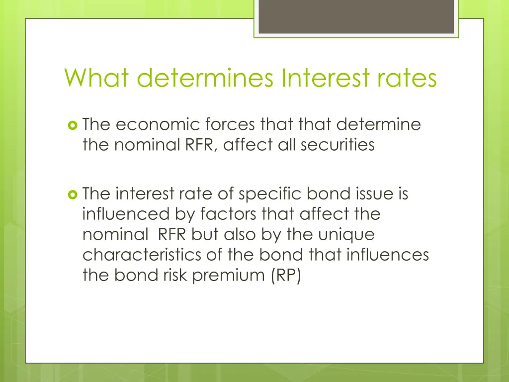 what determines interest rates 2