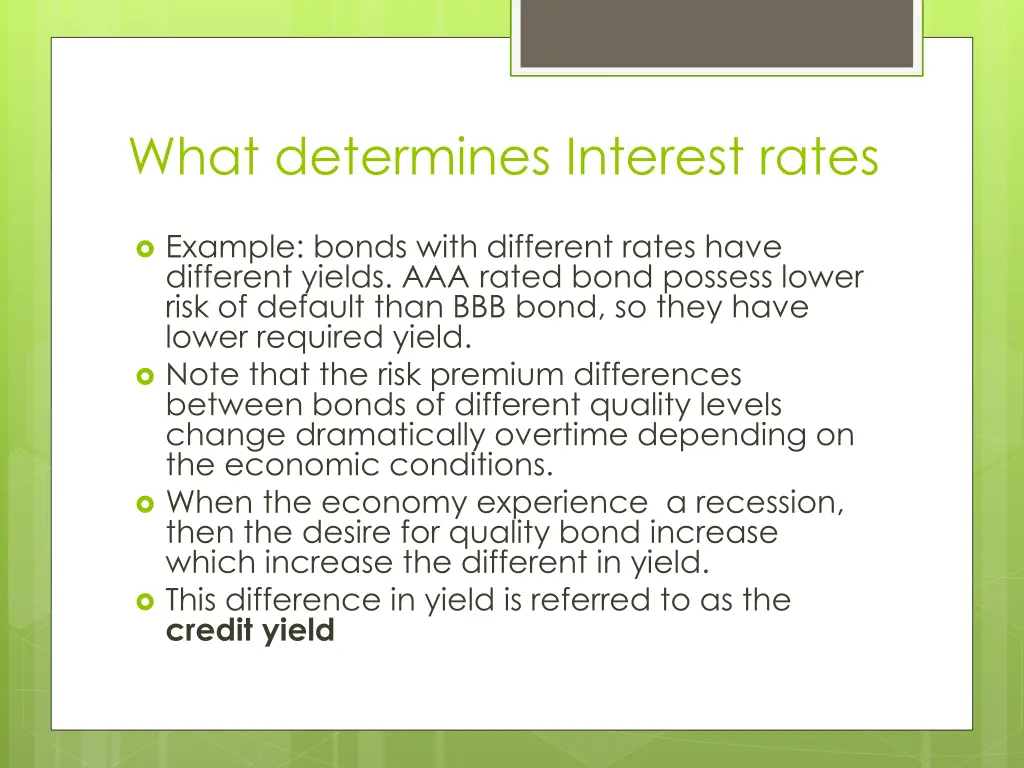 what determines interest rates 4