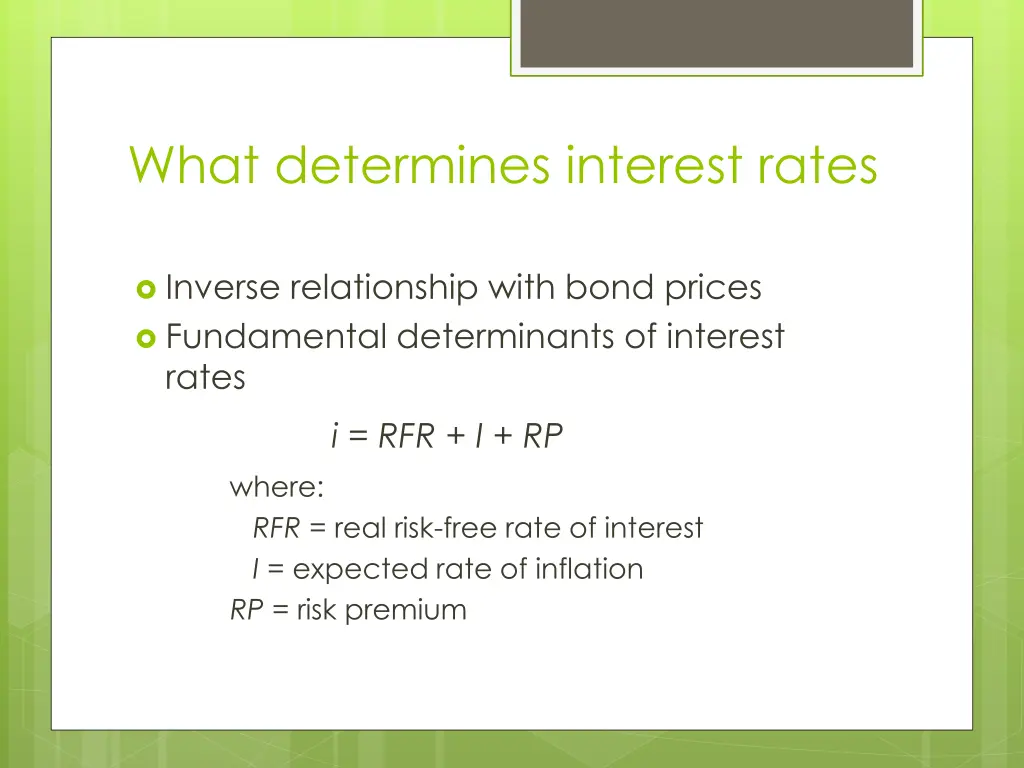 what determines interest rates