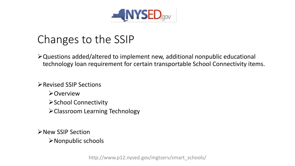 changes to the ssip