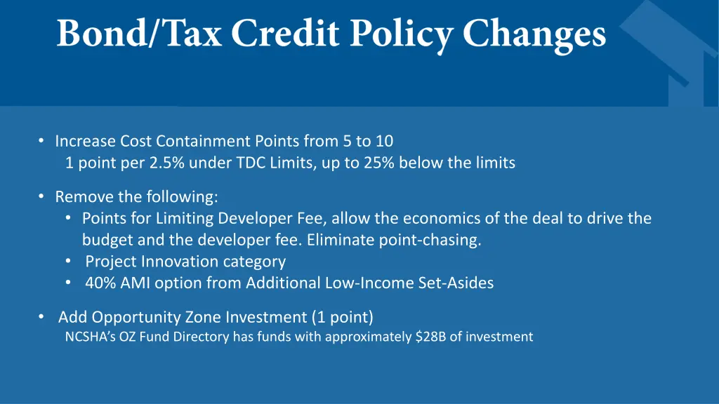 increase cost containment points from