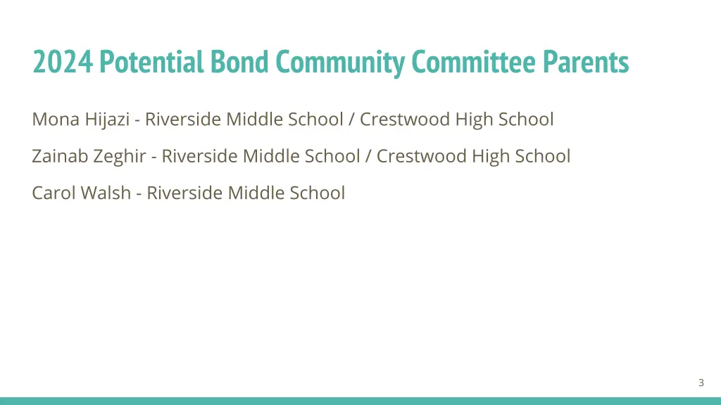 2024 potential bond community committee parents