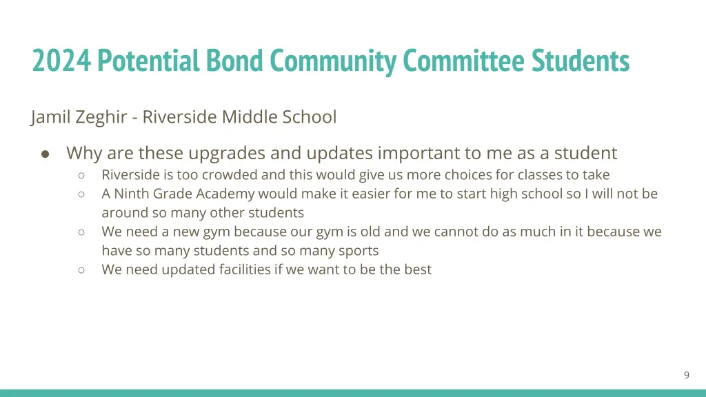 2024 potential bond community committee students 1