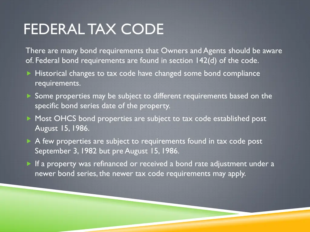 federal tax code