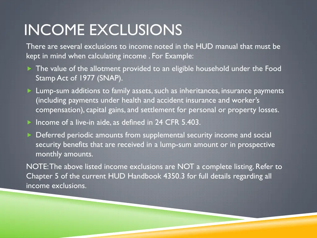 income exclusions there are several exclusions