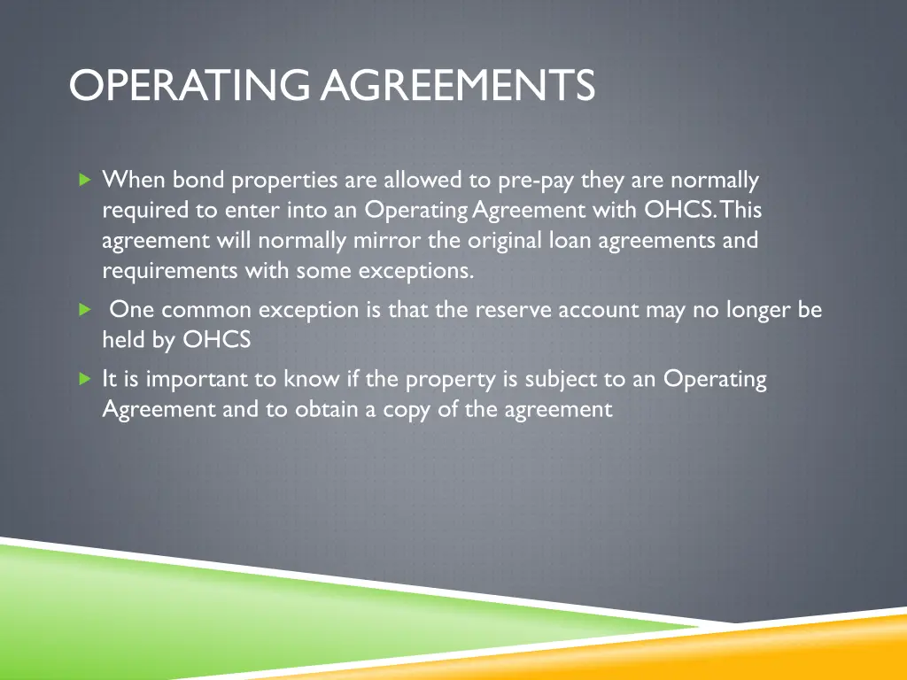 operating agreements