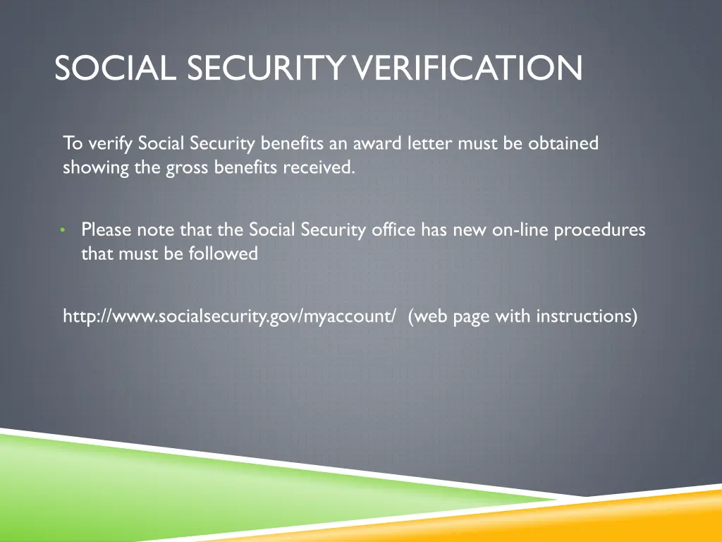 social security verification