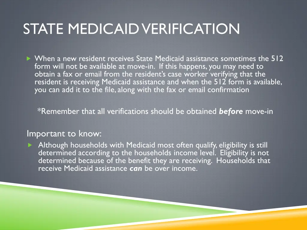 state medicaid verification