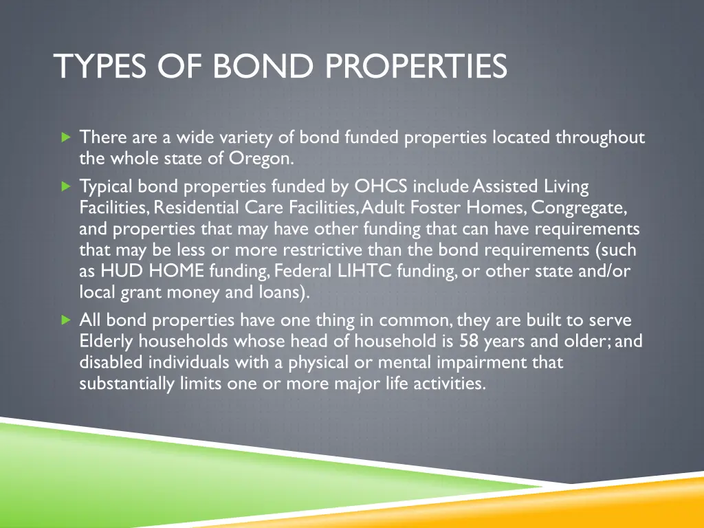 types of bond properties