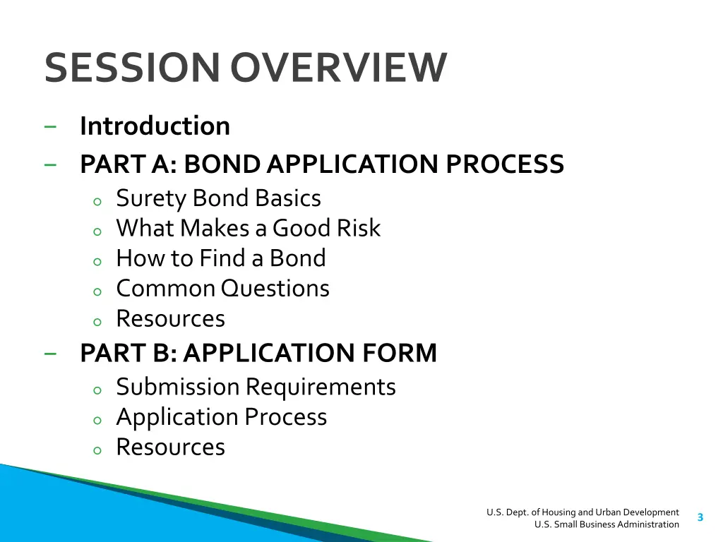 session overview