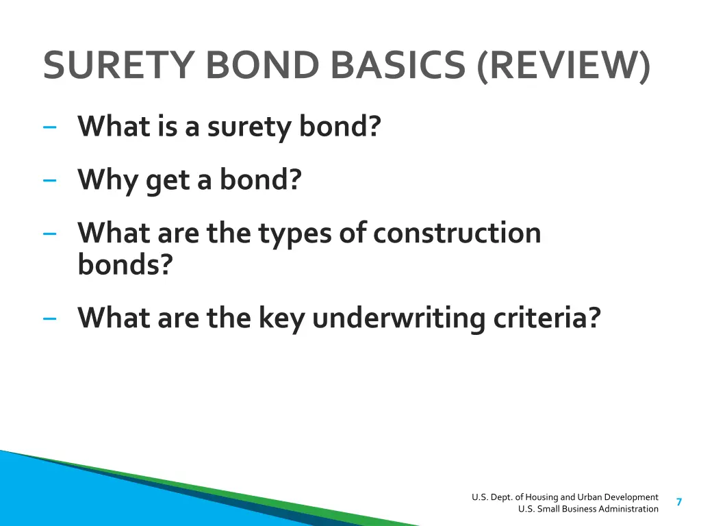 surety bond basics review