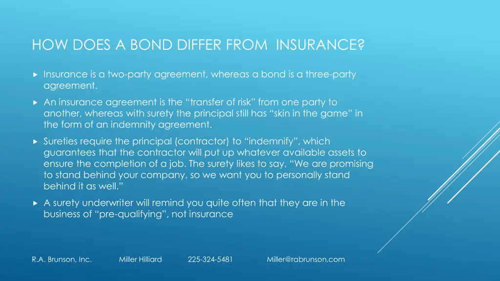 how does a bond differ from insurance