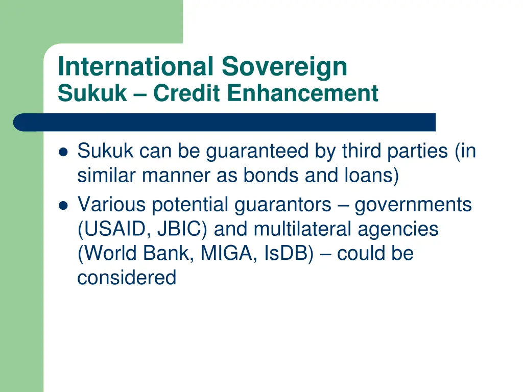 international sovereign sukuk credit enhancement