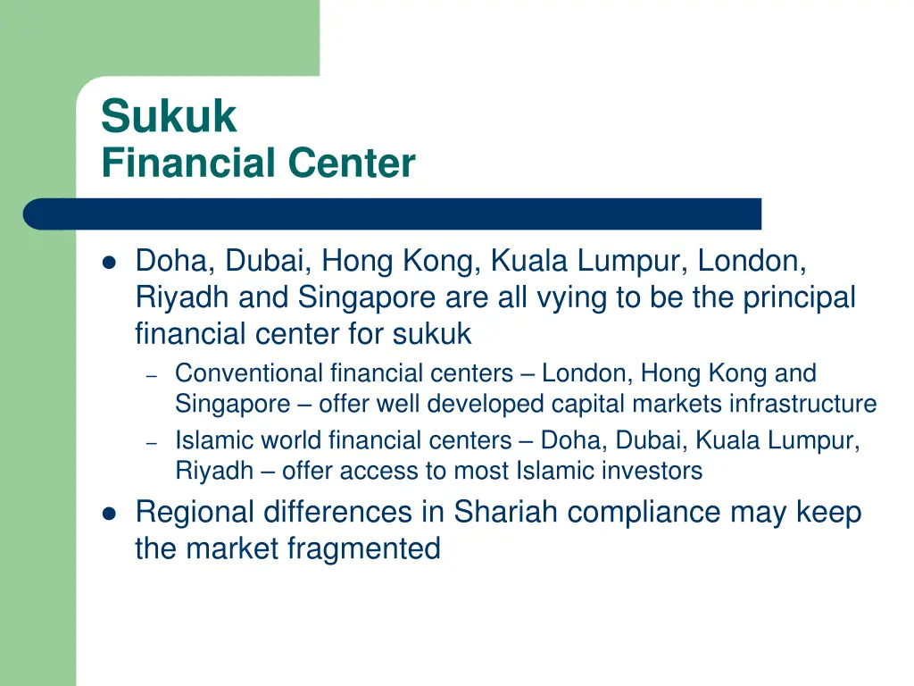 sukuk financial center