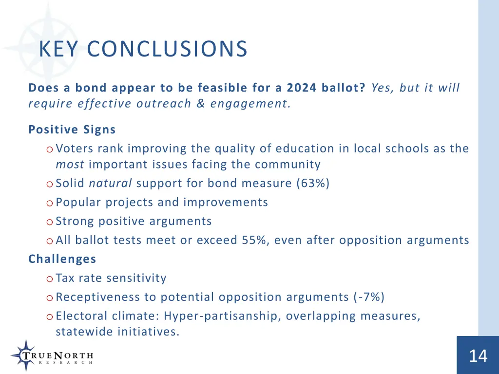 key conclusions