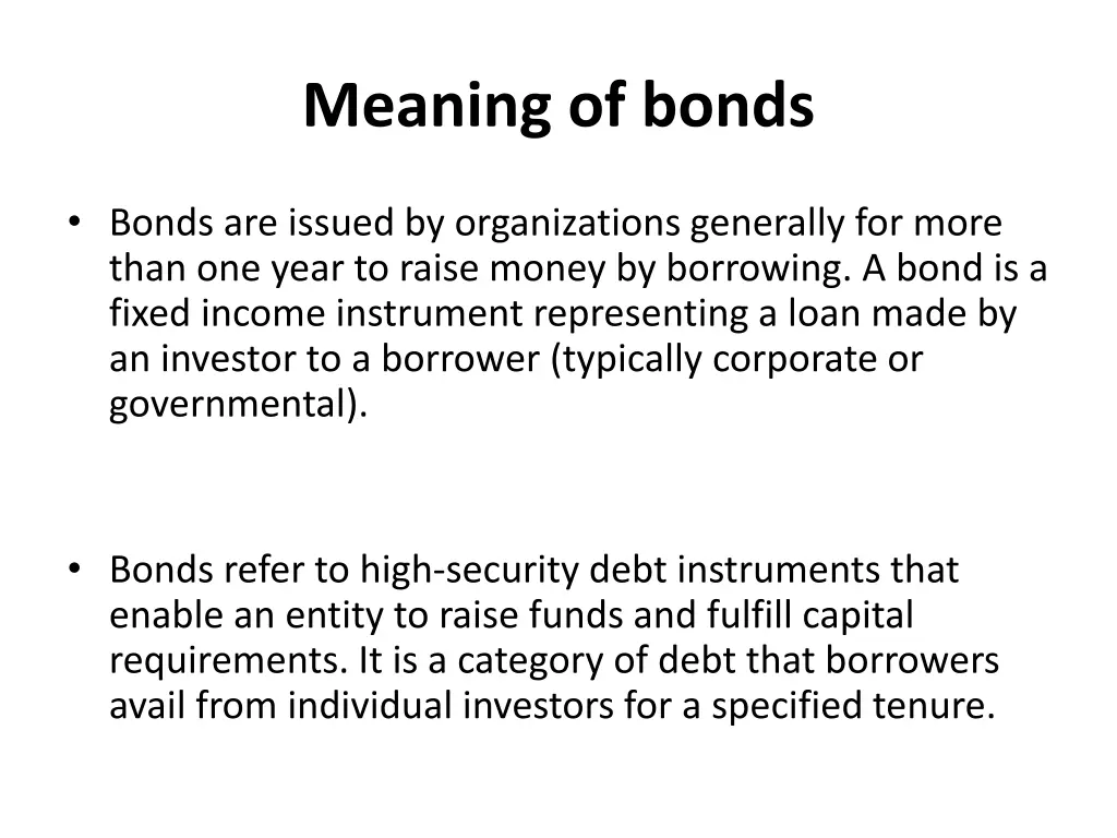 meaning of bonds