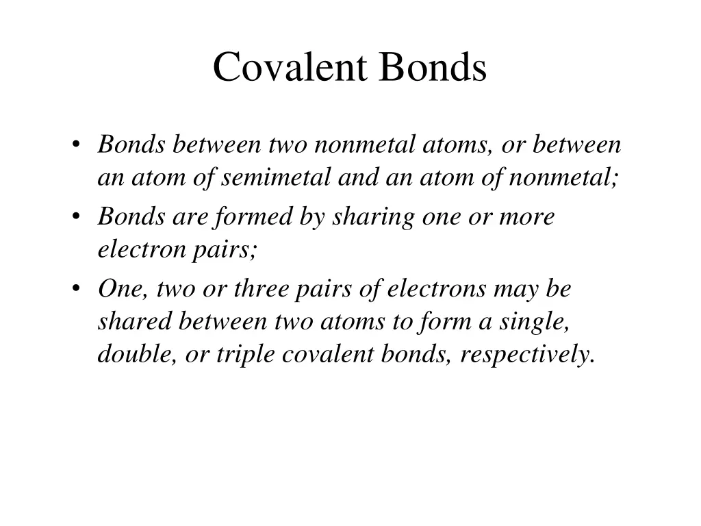 covalent bonds