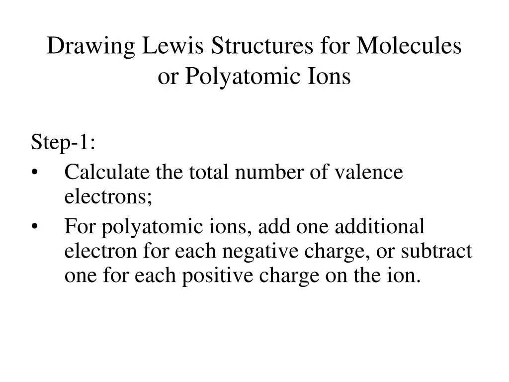 drawing lewis structures for molecules