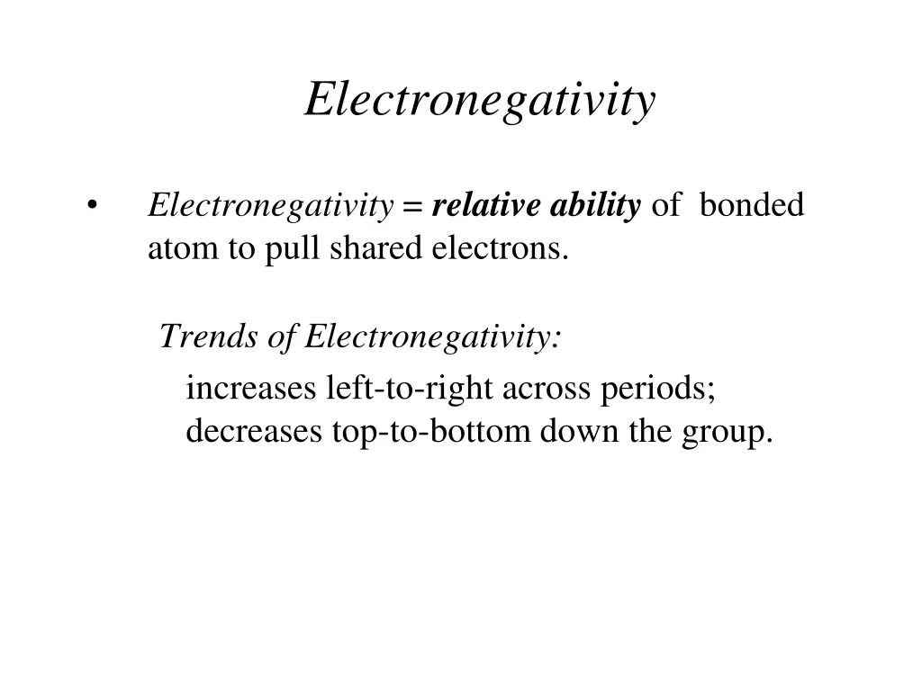 electronegativity